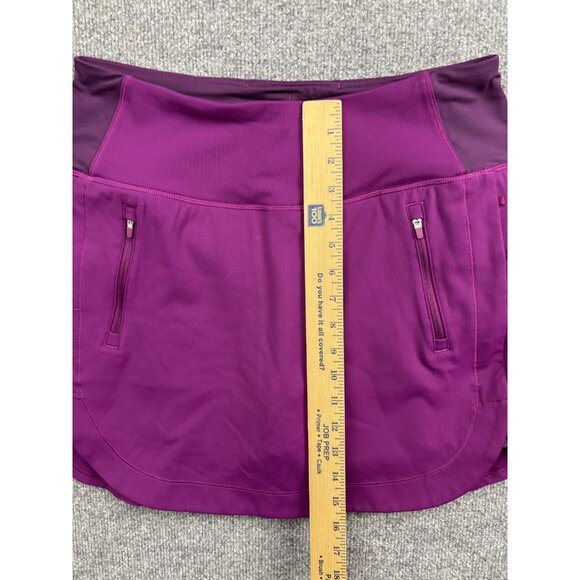 Athleta Skort Womens Medium Purple Fairway Golf 16 in Built-In Shorts Pockets - Picture 4 of 7